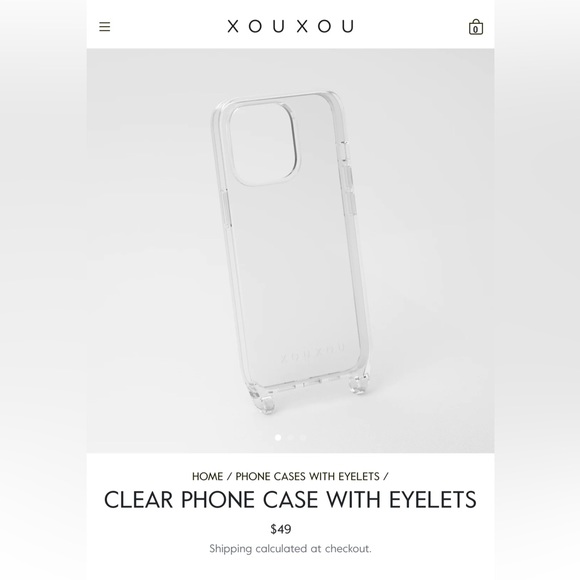 XOUXOU iPhone 14 Pro case with eyelets and strap - Picture 2 of 4